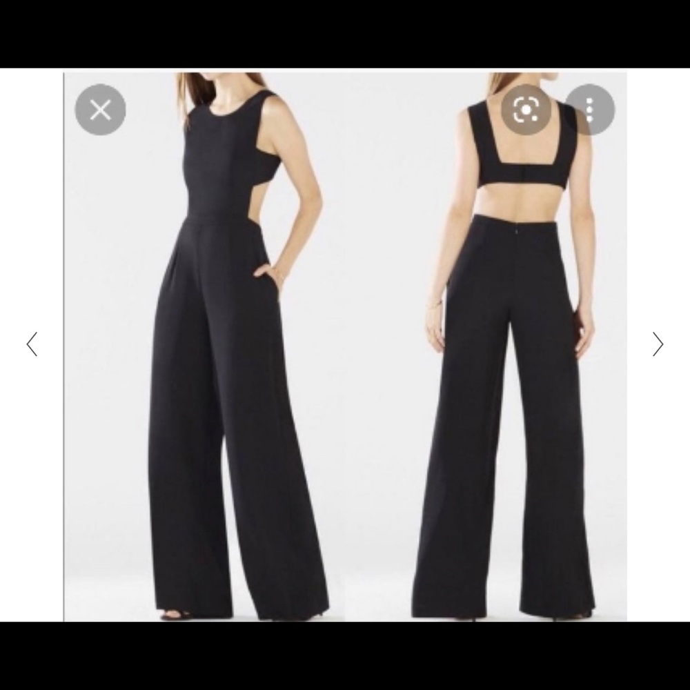 NWT BCBG black jumpsuit with cutout sides